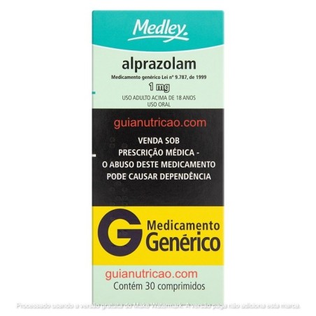 Alprazolam (Frontal) 1mg 30 comprimidos - Genérico