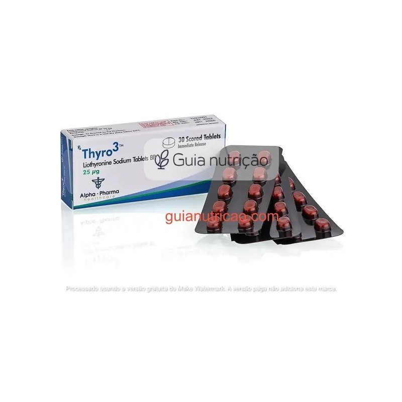 Liotironina Sódica (T3) 25 25mcg 30 Comprimidos - Alpha Pharma