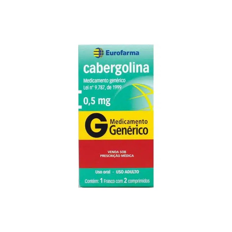 Cabergolina 0,5mg 2 Comprimidos - Eurofarma