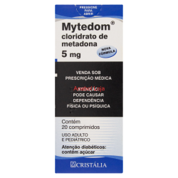 Mytedom Cloridrato de Metadona 5mg 20 Comprimidos - Guia Nutrição